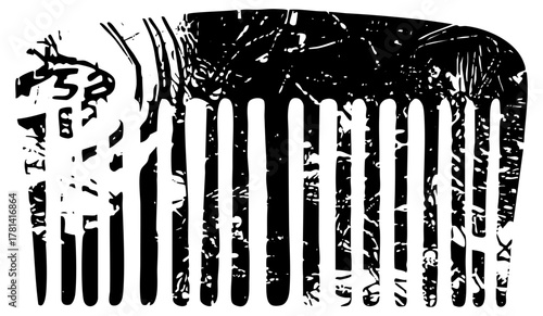 Hair comb texture in a graphic