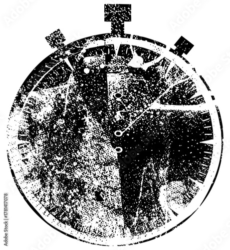 Stopwatch Measures Time in Abstract Design