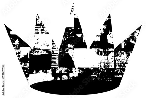 Crown decay in a symbolic illustration