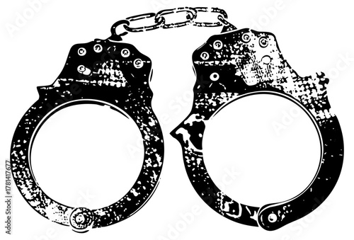 Handcuffs Display Security in Law Enforcement