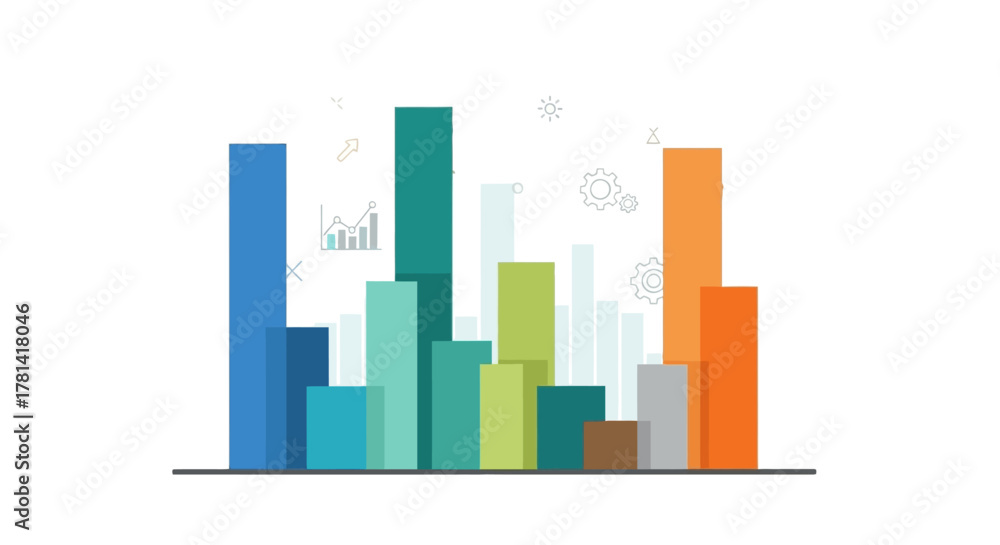 Obraz premium business graph chart