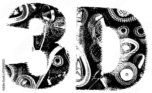 Number Typography Illustrates Abstract Concepts in Graphic Design