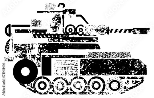 Tank maneuvers aggressively on battlefield