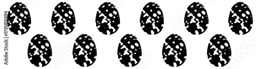 Easter eggs display variation in a springtime celebration