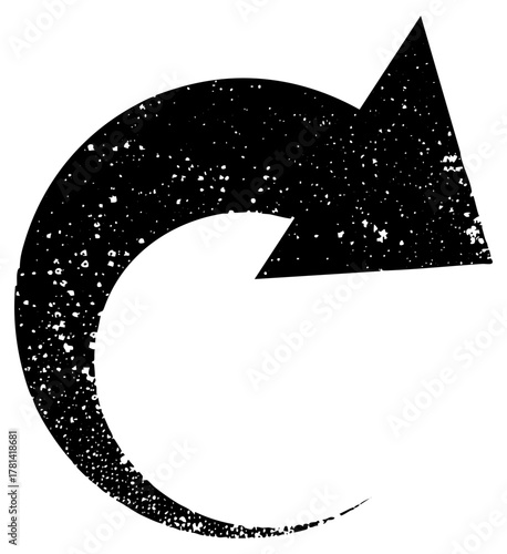 Arrow rotates clockwise in a circular process