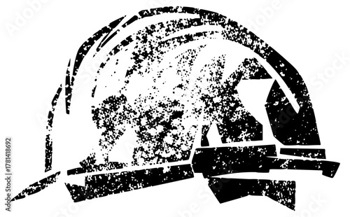 Construction helmet protects workers on jobsite