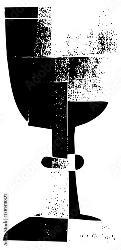 Wine glass spills glitch effect