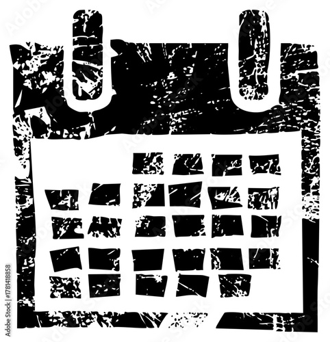 Calendar dates in a distressed texture