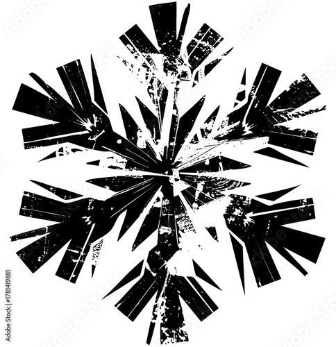 Explosion radiates energy in abstract design