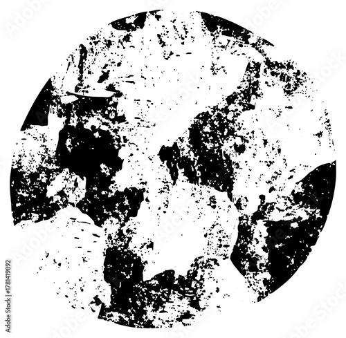 Globe illustrates decay in abstract environment