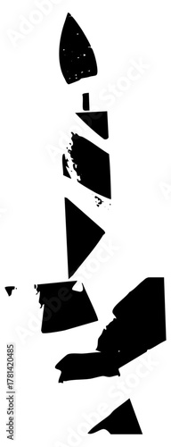 Broken glass shatters dramatically in a destructive scene