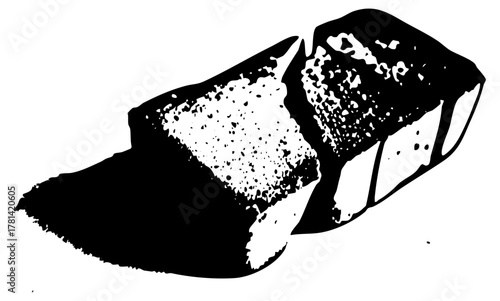 Chocolate Cake Slice Illustrates Dessert in Bakery