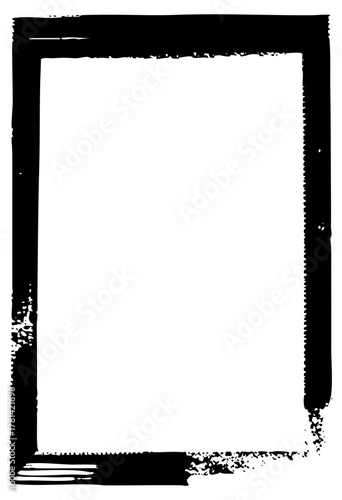 Brushstroke Frame Defines Negative Space for Graphic Design