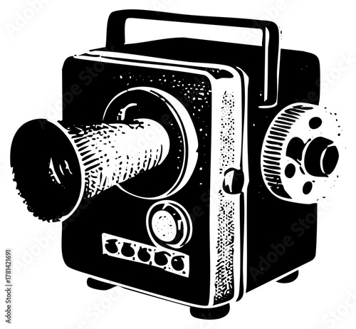 Vintage Camera Illustrates Retro Style in Film