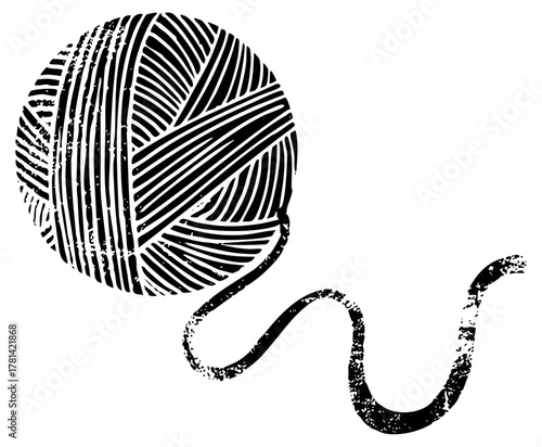 Yarn ball unravels in crafting project