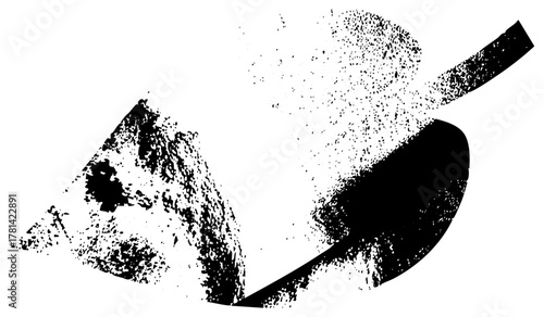 Face Fragment Dissolves into Abstract Form texture