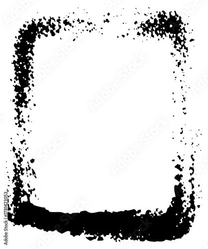 Grunge frame defines abstract border for digital design
