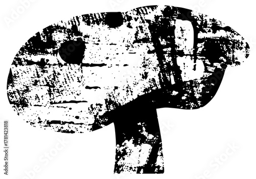 Mushroom Illustrates Texture in a Forest