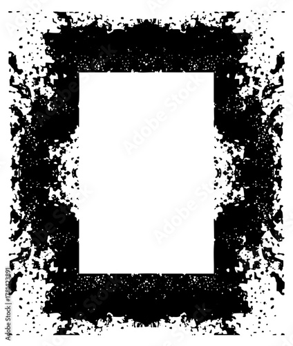 Rectangle Frame Defines Grunge Texture for Design Elements