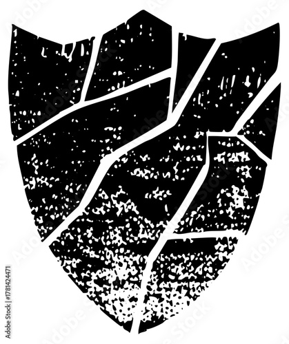 Broken glass shatters dramatically in a destructive impact