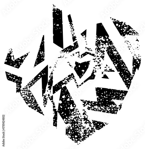 Skull Illustration Grunge Texture in Abstract Design