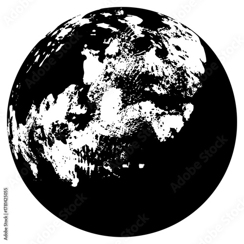 Planet Earth rotates in space