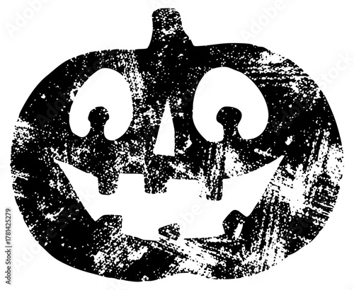 Pumpkin grinning face in Halloween decoration