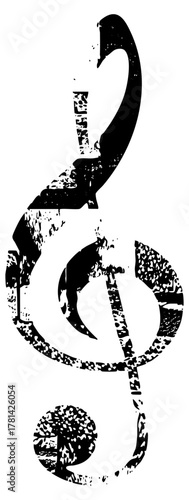 Treble Clef Illustrates Musicality in Graphic Design