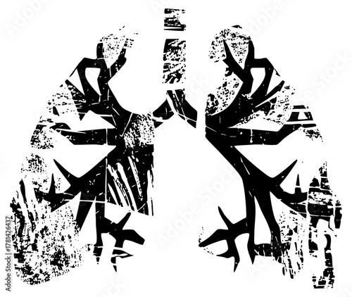 Lungs illustrate anatomy in medical illustration