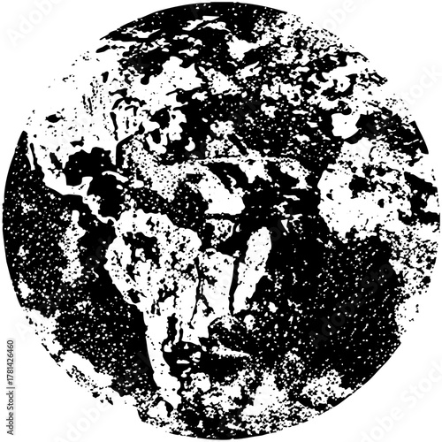 Earth rotates globally in a illustration