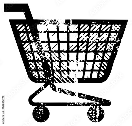 Shopping Cart Distressed Texture for Retail Concepts