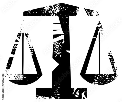 Scales of Justice Balance Equity in Law