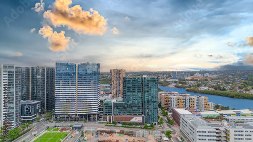 Wentworth Point a suburb in western Sydney newly built residential high rise apartments area on Parramatta River Sydney NSW Australia