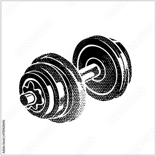 Dumbbells Illustrate Strength Training in a Fitness Center