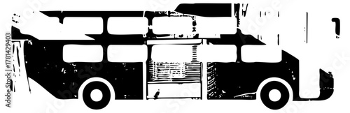 Double Decker Bus Illustrates Transport in Cityscape