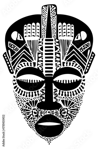 African Mask Illustrates Tribal Culture in Artistic Design