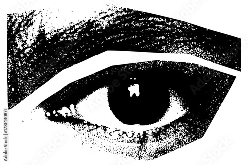Eye Observes Detail in Illustration