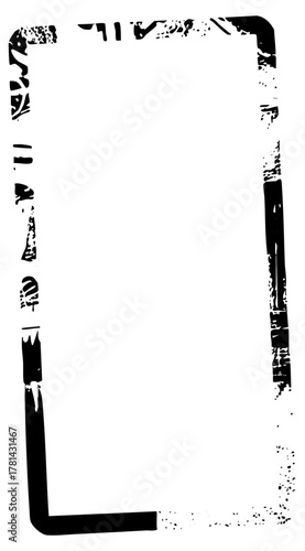 Grunge Frame Defines Abstract Composition for Graphic Design