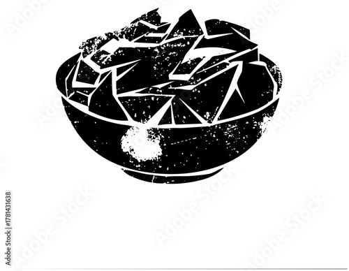 Broken globe shatters depicting global crisis in geopolitical landscape