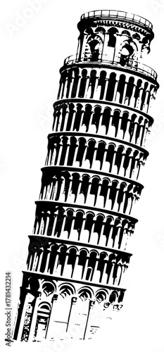 Leaning Tower illustrates architectural landmark in Italy