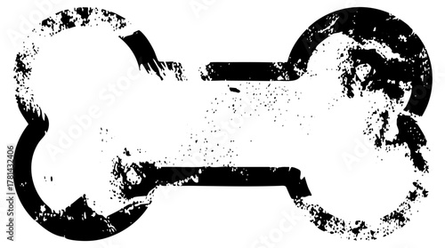 Dog bone texture in a illustration