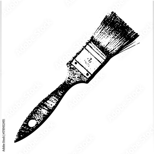Paintbrush Illustrates Creativity in Artistic Design