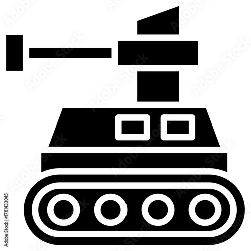 The icon of a formidable wheeled war machine symbolizes superior ground capabilities, defensive strategies, and mobilized heavy artillery