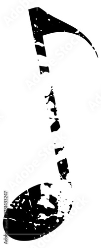 Music note texture in abstract composition