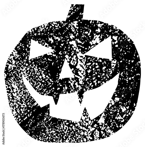 Pumpkin grinning face in Halloween decoration