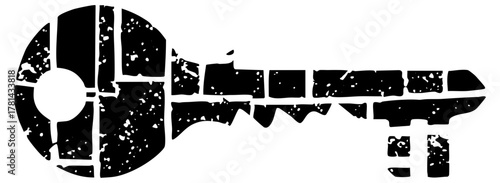 Vintage Key Illustrates Security in Antique Design