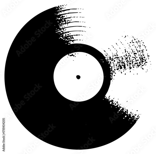 Vinyl record breaks apart in destruction
