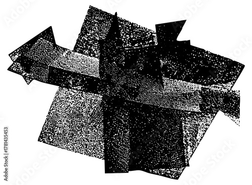 Abstract shapes compose dynamic composition for graphic design