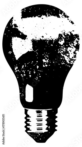 Lightbulb Breaks Innovation Concept
