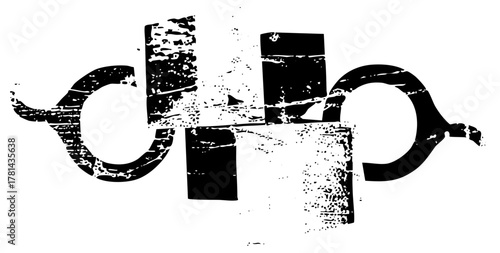 Typography disruption in abstract design